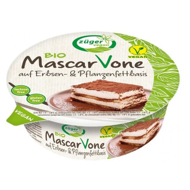 Mascarvone bio – vegan, din soia si grasimi vegetale, 250g zuger