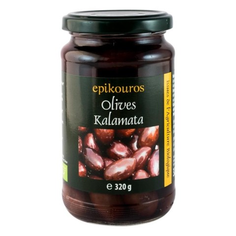 Epikouros, Masline bio kalamata in saramura, 320g, biomag.ro