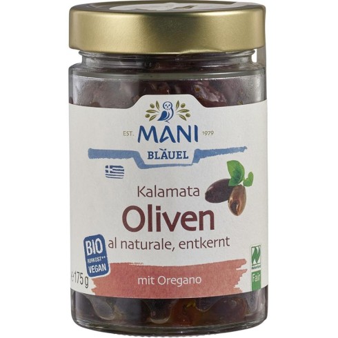 Masline kalamata fara samburi cu oregano raw vegan - 175 g