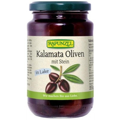 Masline kalamata bio cu samburi in saramura  - 355 g