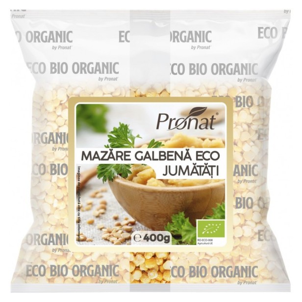 Mazare galbena bio, jumatati, 400g