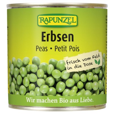 Mazare verde bio la conserva - 340 g