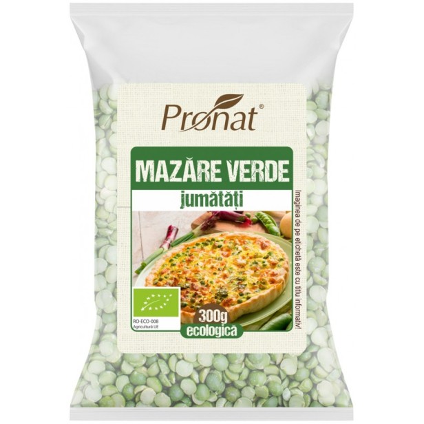 Mazare verde bio, jumatati, 300g