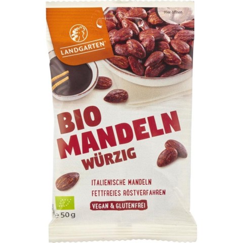 Sticksuri, chipsuri si covrigei, Migdale bio in sos tamari - 50 g, biomag.ro