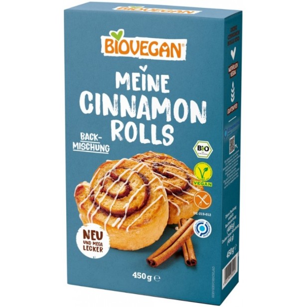 Mix bio pentru rulouri cu scortisoara, vegan, 450g