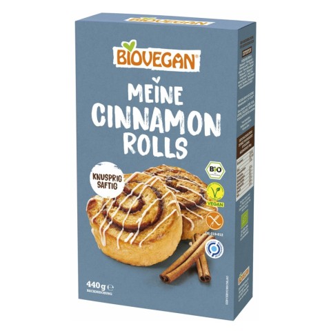 Biovegan, Mix bio pentru rulouri cu scortisoara, vegan, 440g, biomag.ro