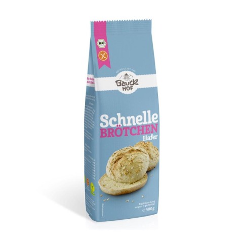 Mixuri bio si blaturi, Mix de faina pentru chifle rapide din ovaz fara gluten - 500 g, biomag.ro