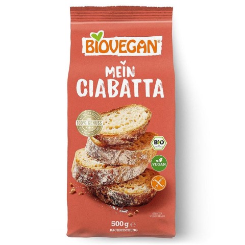 Biovegan, Mix de faina bio pentru ciabatta fara gluten - 500 g, biomag.ro