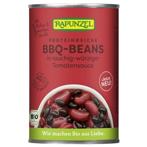 Legume bio in conserva, Mix bio de fasole bbq in sos de rosii - 400 g, biomag.ro