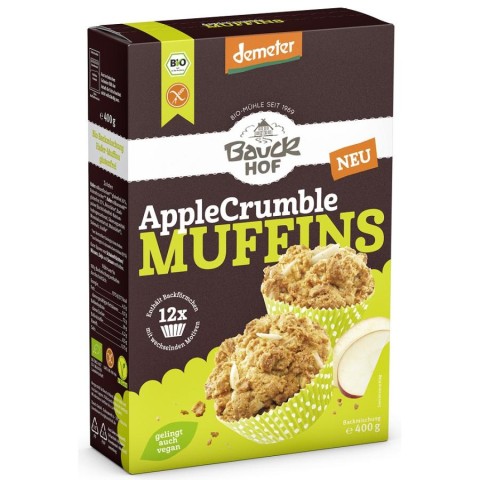 Mixuri bio si blaturi, Mix pentru muffins bio cu mere fara gluten - 400 g, biomag.ro