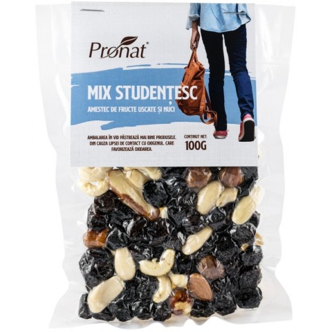 Snacksuri, Mix studentesc amestec de fructe uscate si nuci 100g, biomag.ro