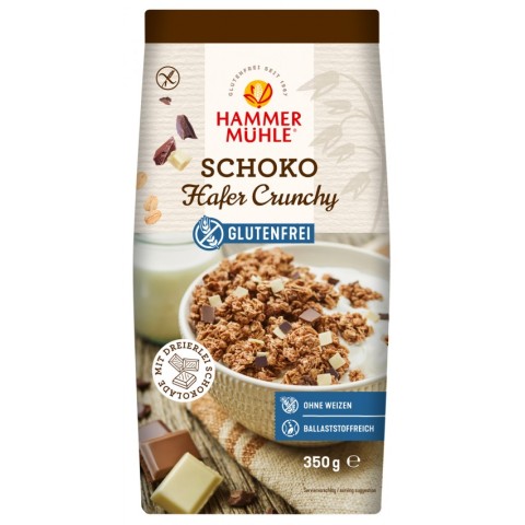 Hammer Muhle, Musli bio crocant din ovaz fara gluten, cu ciocolata, 350g hammer, biomag.ro