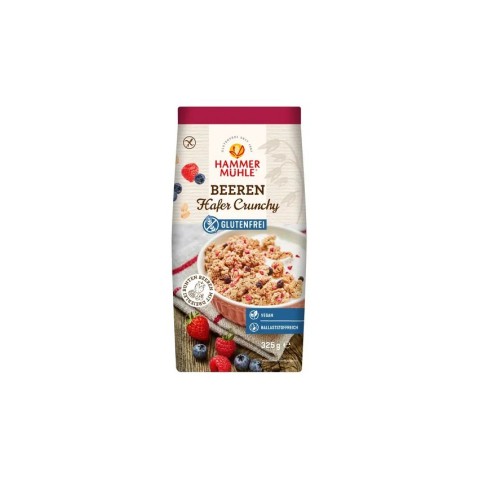 Hammer Muhle, Musli bio crocant din ovaz fara gluten, cu fructe de padure, 325g hammer, biomag.ro