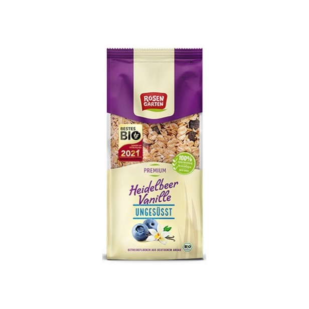 Musli bio neindulcit cu afine si vanilie 400g rosen