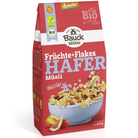 Musli bio, Musli bio cu fructe si fulgi fara gluten demeter - 425 g, biomag.ro