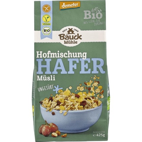 Musli bio, Musli bio neindulcit cu ovaz stafide si alune fara gluten demeter - 425 g, biomag.ro