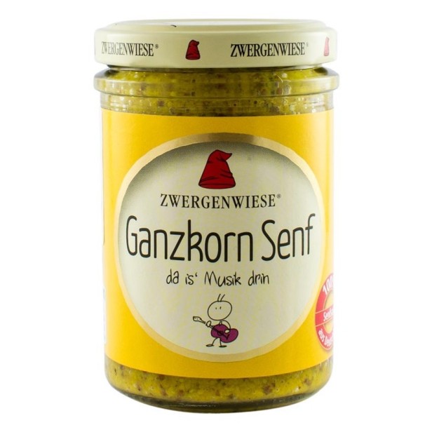 Mustar bio cu seminte de mustar intregi, 160ml