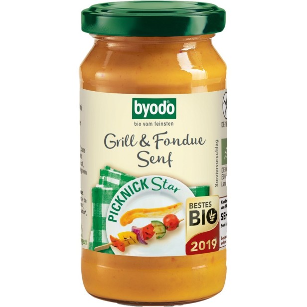 Mustar bio fara gluten gratar si fondue - 200 ml