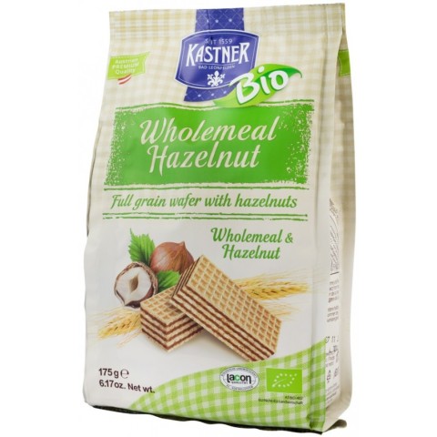 Bazar Bio, Napolitane bio cu faina integrala si alune, 175g kastner, biomag.ro