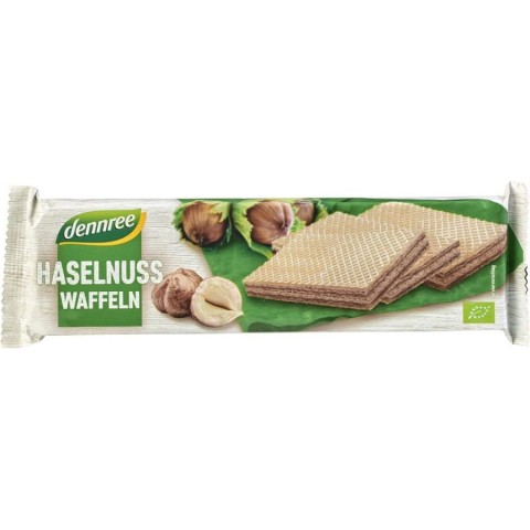 Biscuiti si napolitane bio, Napolitane cu crema de alune de padure - 125 g, biomag.ro
