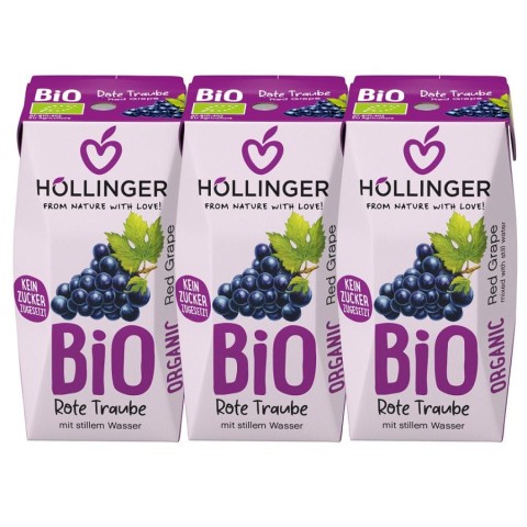 Hollinger, Nectar bio de struguri rosii - 600 ml, biomag.ro