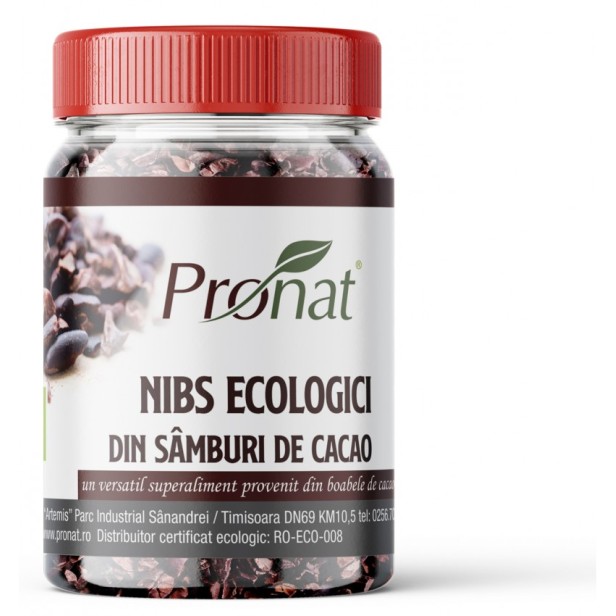 Nibs bio din samburi de cacao, 130g