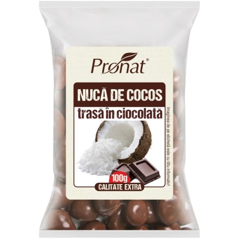 Pagina 2 Ciocolata bio, Nuca de cocos trasa in ciocolata, 100g, biomag.ro