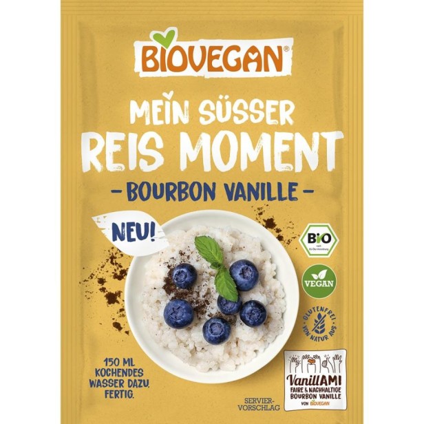 Orez desert bio cu vanilie bourbon fara gluten - 56 g