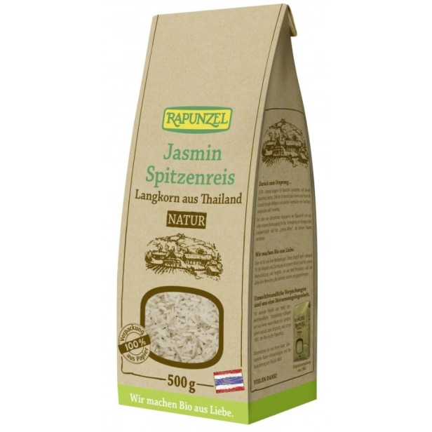 Orez bio jasmin natur cu bob lung  - 500 g