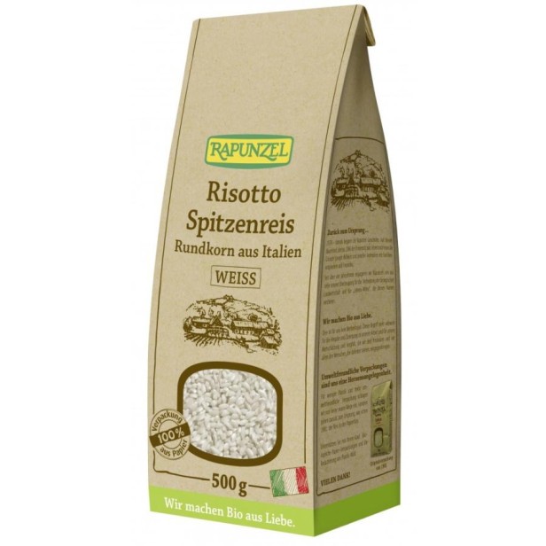 Orez risotto bio cu bob rotund ascutit alb - 500 g