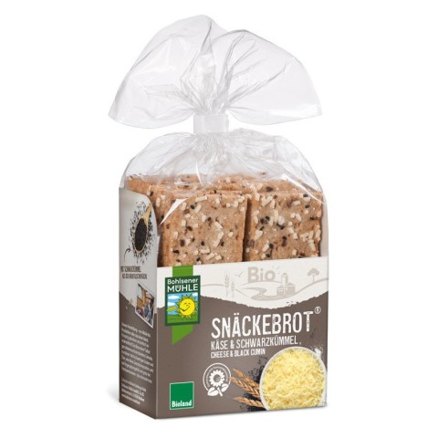 Bohlsener Mühle, Paine bio crocanta cu cascaval si chimen negru, 200g bohlsener muhle, biomag.ro