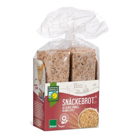 Snacksuri, Paine bio crocanta cu susan si grau spelta, 200g bohlsener muhle, biomag.ro