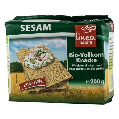Bazar Bio, Paine bio crocanta din faina integrala de secara cu susan, 200g linea natura, biomag.ro