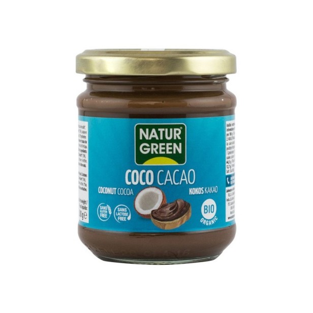 Pasta bio de cocos cu cacao, 200g natur