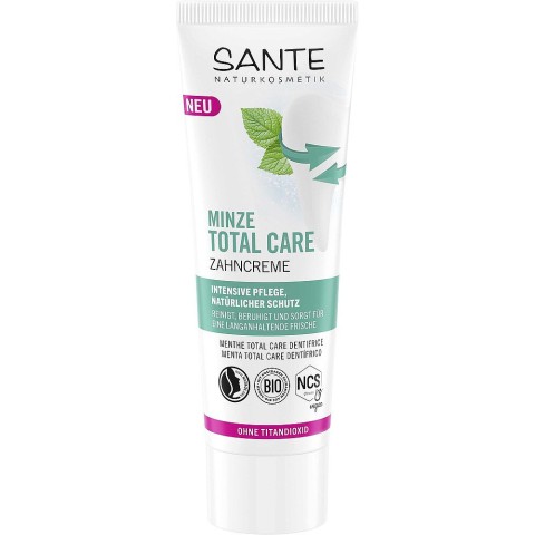 Sante, Pasta de dinti total care cu menta si fluor - 75 ml, biomag.ro