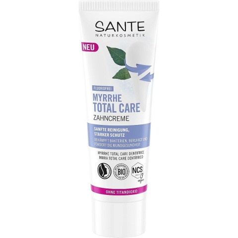 Sante, Pasta de dinti total care cu smirna fara fluor - 75 ml, biomag.ro