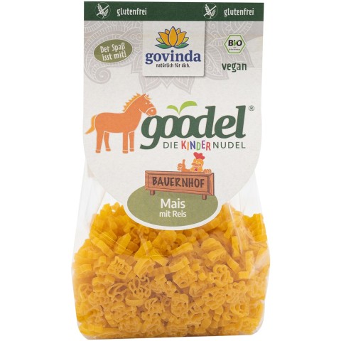 Govinda, Paste bio animalute din ferma din porumb si orez fara gluten pentru copii - 250 g, biomag.ro
