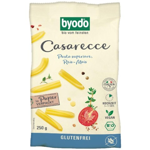Paste bio casarecce din porumb si orez fara gluten - 250 g Paste bio fara gluten, Paste bio casarecce din porumb si orez fara gluten - 250 g, biomag.ro