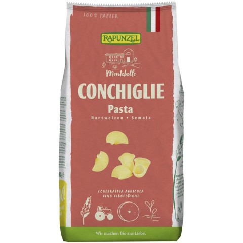 Paste bio din grau, Paste conchiglie semola - 500 g, biomag.ro
