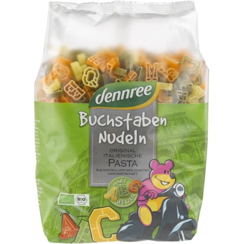 Paste litere colorate din grau dur - 500 g