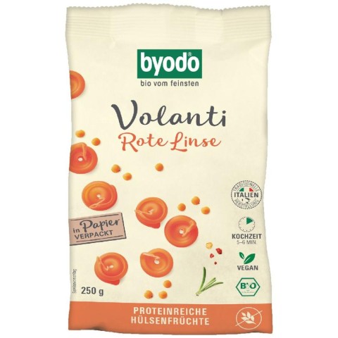 Paste volanti din linte rosie fara gluten - 250 g Paste bio fara gluten, Paste volanti din linte rosie fara gluten - 250 g, biomag.ro