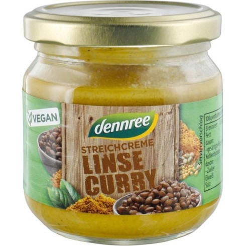Pate vegetal eco cu linte si curry - 180 g