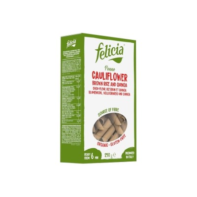 Penne bio din orez brun si quinoa, cu conopida, 250g