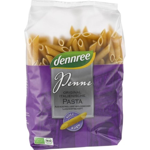 Paste bio integrale, Penne din grau dur integral - 500 g, biomag.ro
