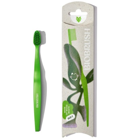 Biobrush, Periuta de dinti pentru copii verde - 1 buc, biomag.ro