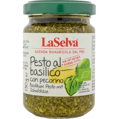 LaSelva, Pesto bio cu busuioc si branză de oaie, 130g, biomag.ro