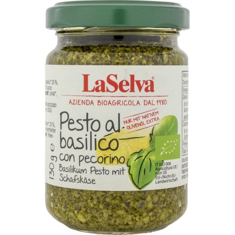 LaSelva, Pesto cu busuioc si pecorino - 130 g, biomag.ro