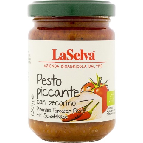 LaSelva, Pesto picant cu rosii si pecorino - 130 g, biomag.ro