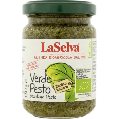 Produse vegane si de post, Pesto verde bio cu busuioc fara usturoi - 130 g, biomag.ro