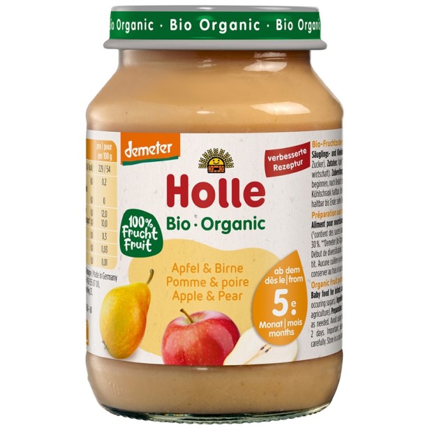 Piure de mere si pere pentru copii 5luni - 190 g